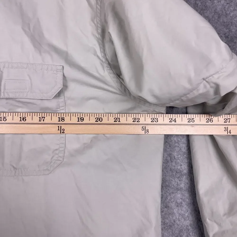Banana Republic Shirt Mens L‎ Stowaway Hood Nylon Zip Off Sleeve Outdoor Fishing